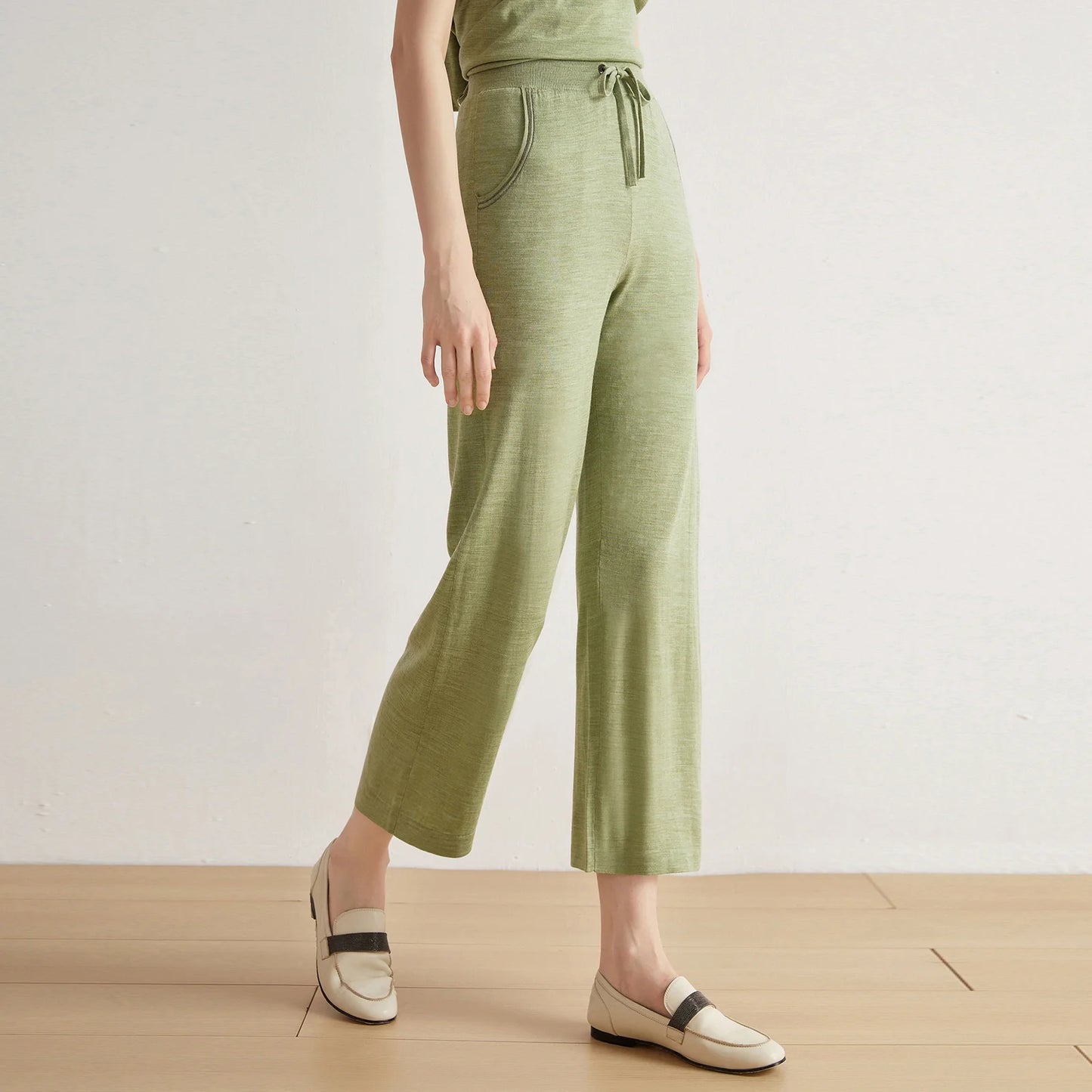 Merino Wool Silk Trousers