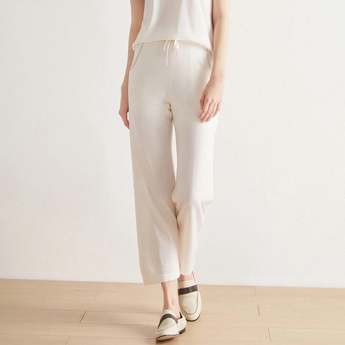 Merino Wool Silk Trousers