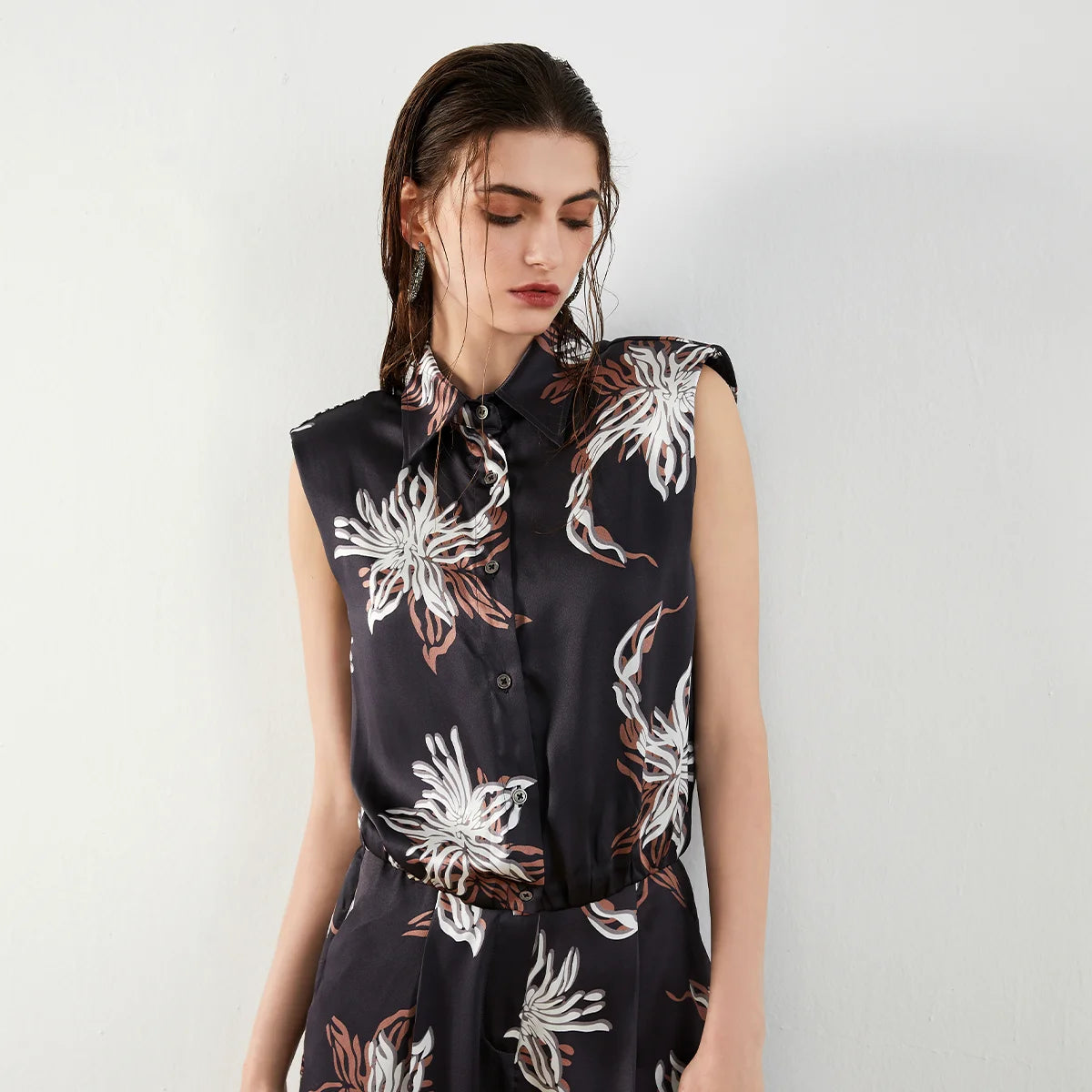Silk Flower Tank Top