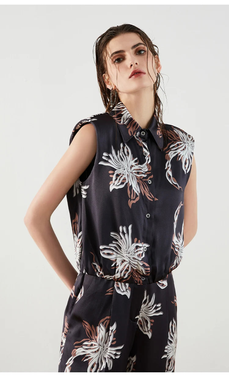 Silk Flower Tank Top