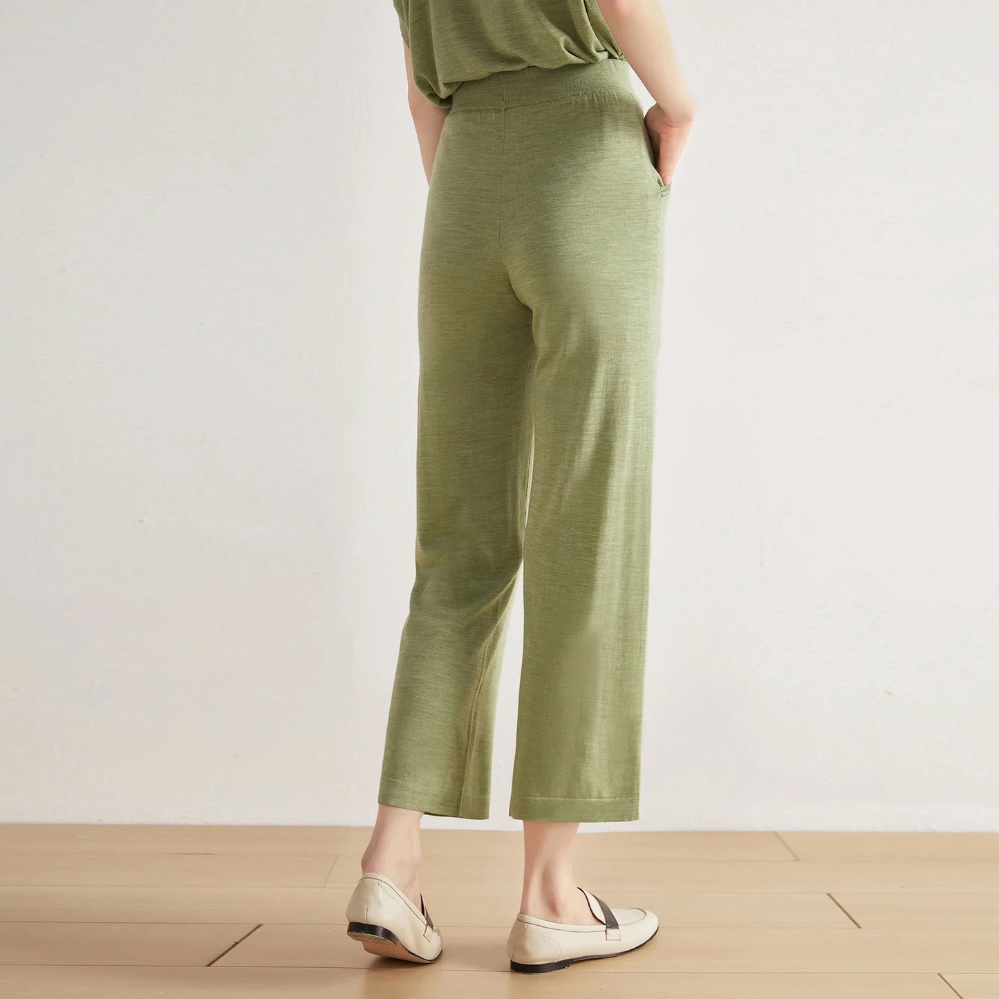 Merino Wool Silk Trousers