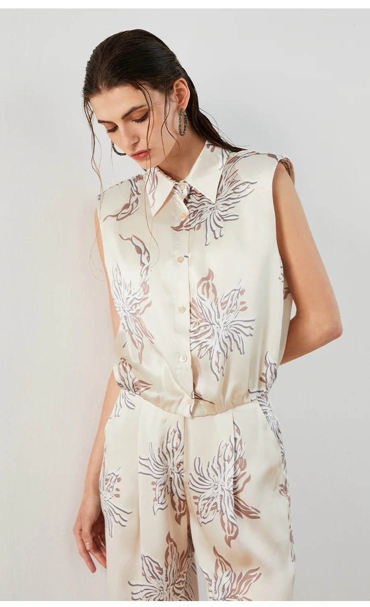 Silk Flower Tank Top