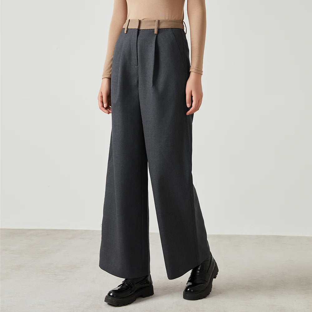 Wool suit trousers fomal long Woolen pants