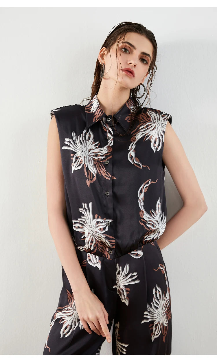Silk Flower Tank Top