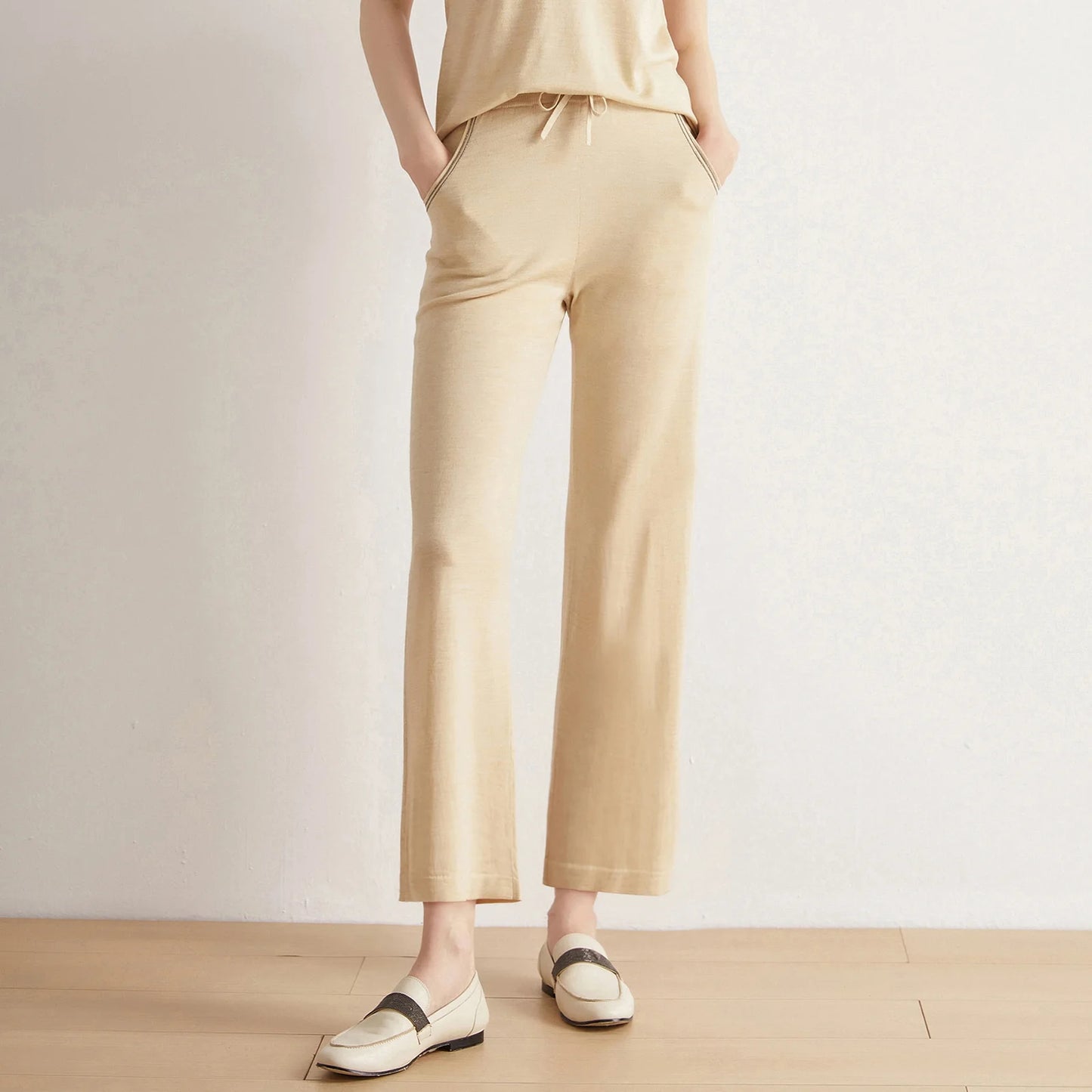 Merino Wool Silk Trousers