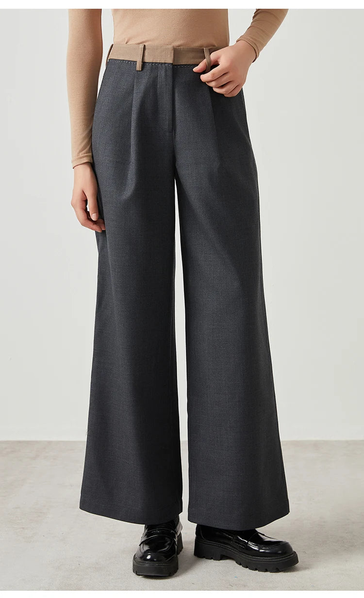 Wool suit trousers fomal long Woolen pants