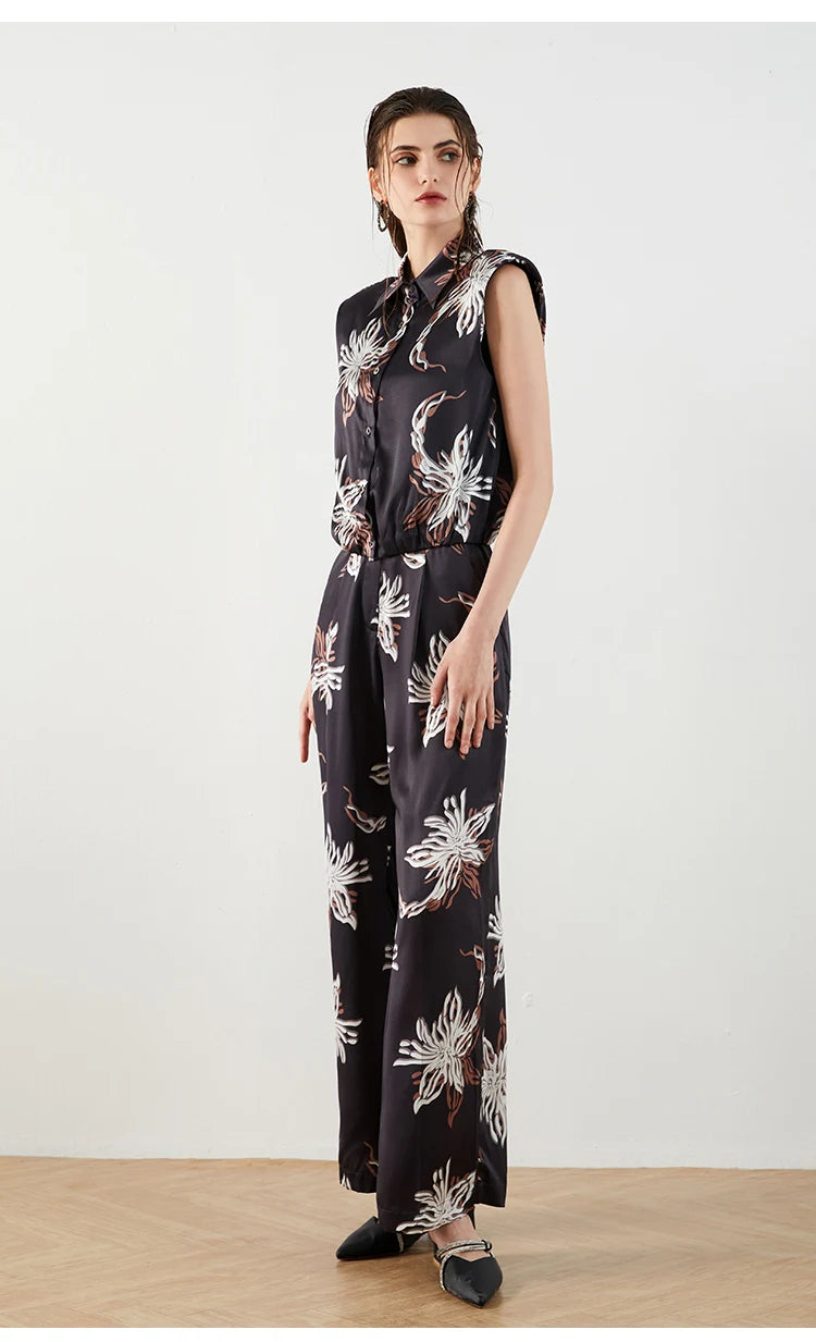 Silk Flower Tank Top