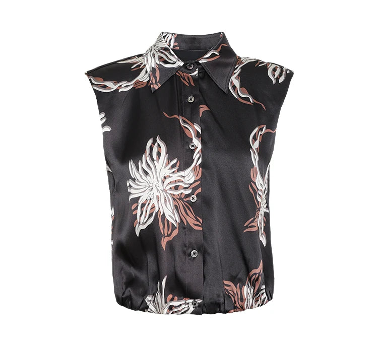 Silk Flower Tank Top