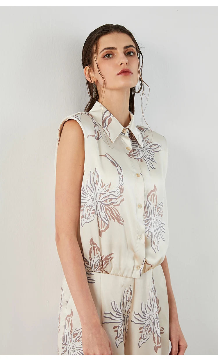 Silk Flower Tank Top