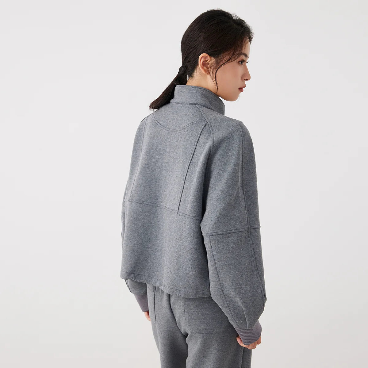 Stand Collar Woolen Jacket