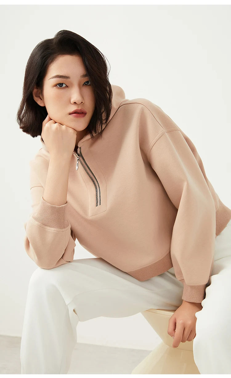Luxury cotton Long sleeve hoodie