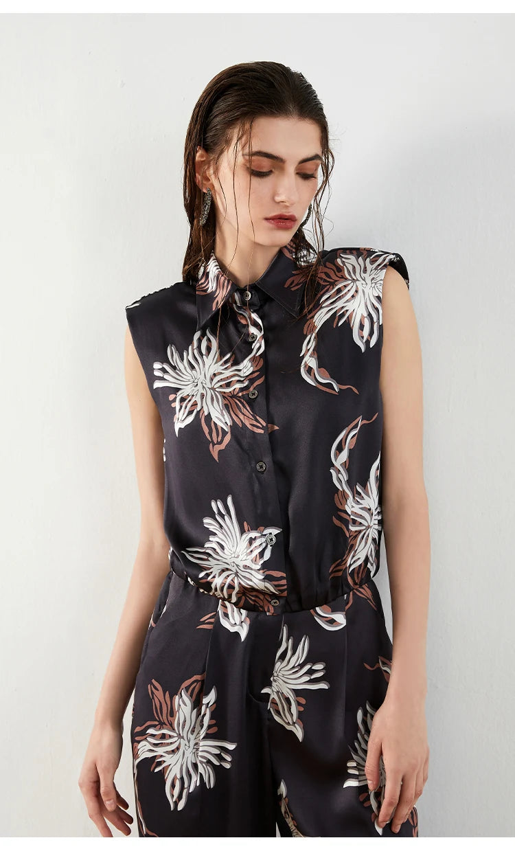 Silk Flower Tank Top