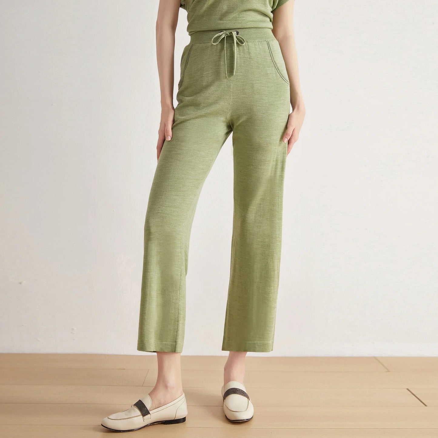 Merino Wool Silk Trousers