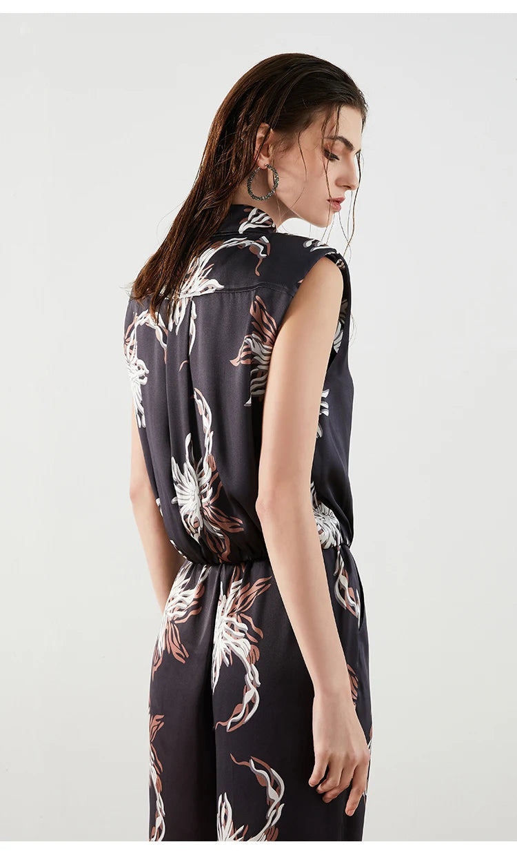 Silk Flower Tank Top