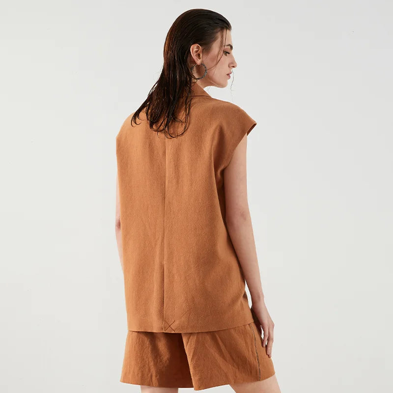 Cotton Casual Blazer Vest