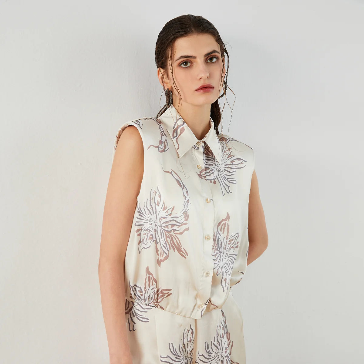 Silk Flower Tank Top