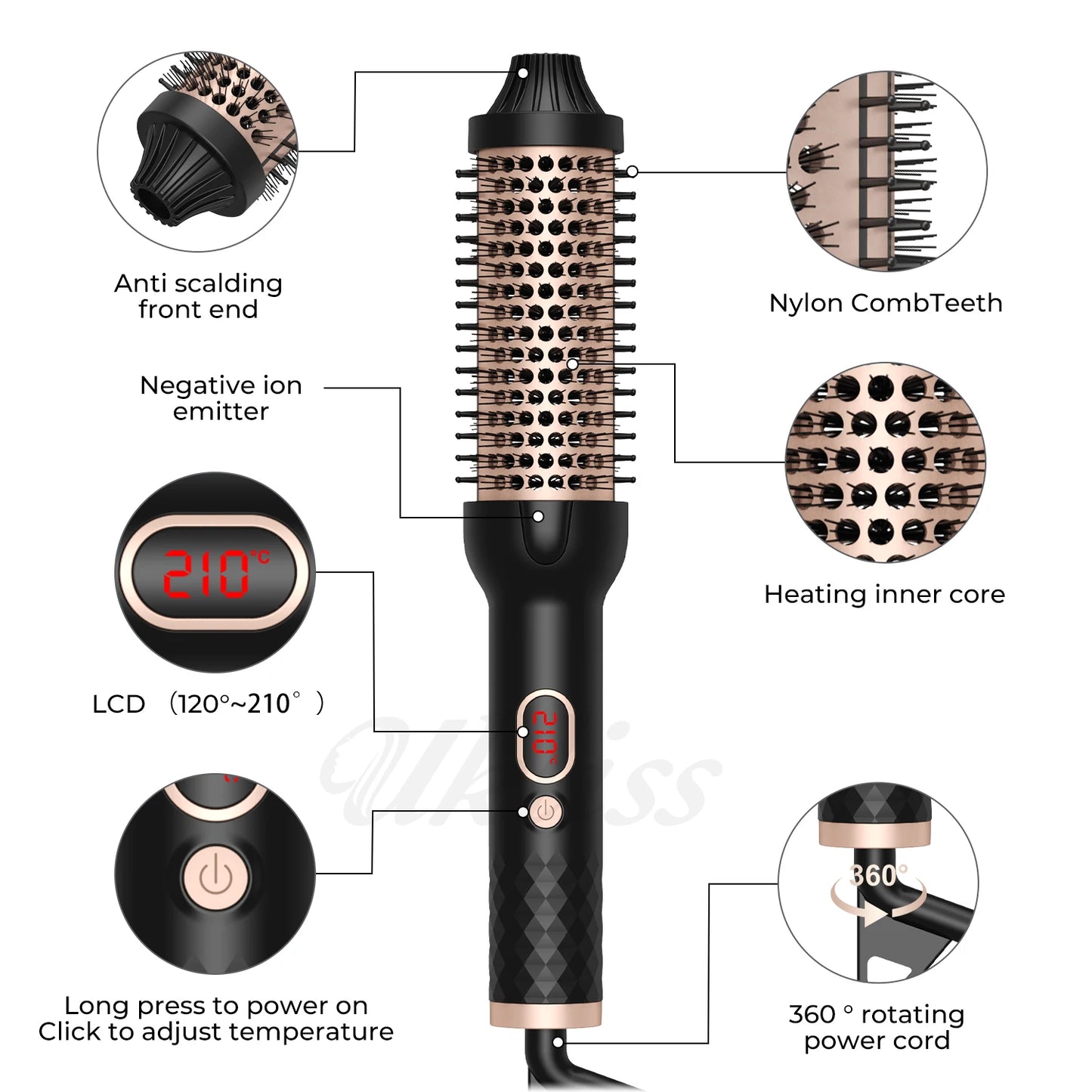 Hair Curler Thermal Brush